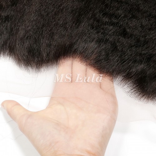 Virgin Human Hair Kinky Straight 13x4 13x6 Transparent Lace Frontal | Human Hair Wig | Lace Front